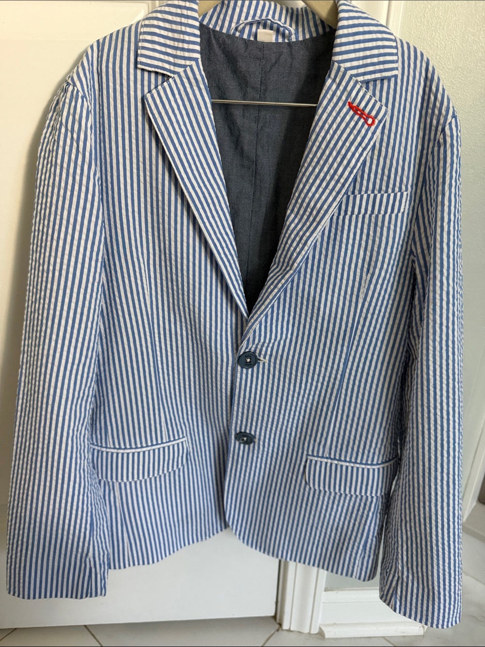 Mini Boden Kids' Seersucker Blazer